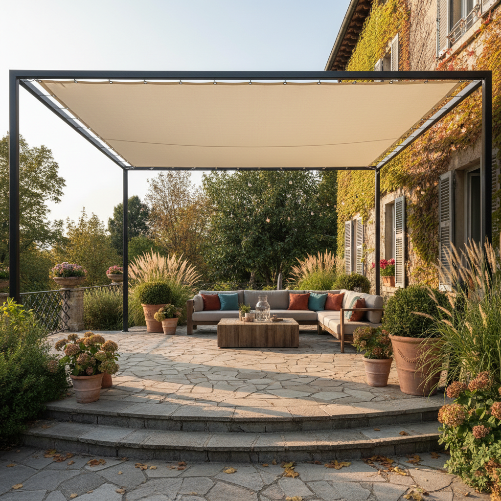 toile sur mesure pour pergola